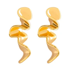 AND COPENHAGEN Swirl Øreringe Suie Small