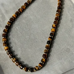 AND COPENHAGEN Tigerøje Krystal Halskæde