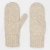BECK SÖNDERGAARD Cable Mittens Birch White