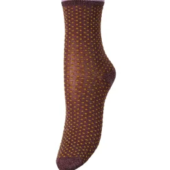 BECK SÖNDERGAARD Dina Small Dots Sock Burgundy