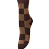 BECK SÖNDERGAARD Petula Check Sock Fondue Fudge