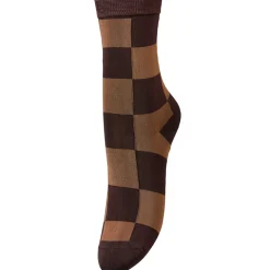 BECK SÖNDERGAARD Petula Check Sock Fondue Fudge