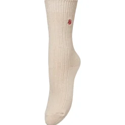 BECK SÖNDERGAARD Rose Wola Sock Cement Beige
