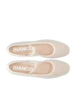 BIANCO Lilja Mesh Ballerina White