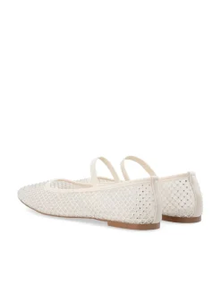 BIANCO Lilja Mesh Ballerina White