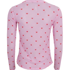 BLACK COLOUR Bcannie Mesh Blouse Pink Heart