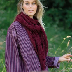 BLACK COLOUR Bccamille Winter Scarf Wine