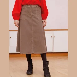 BLACK COLOUR Bccora Corduroy Skirt Nougat