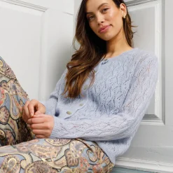 BLACK COLOUR Bcdell Pin Cardigan Light Blue