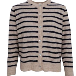 BLACK COLOUR Bcdell Stripe Knit Cardigan Navy