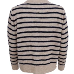 BLACK COLOUR Bcdell Stripe Knit Cardigan Navy