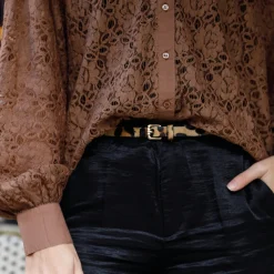 BLACK COLOUR Bcellie Belt Leopard