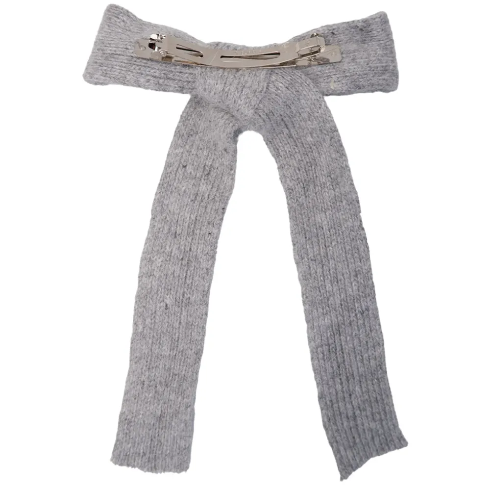 BLACK COLOUR Bcemerie Bow Barette Grey