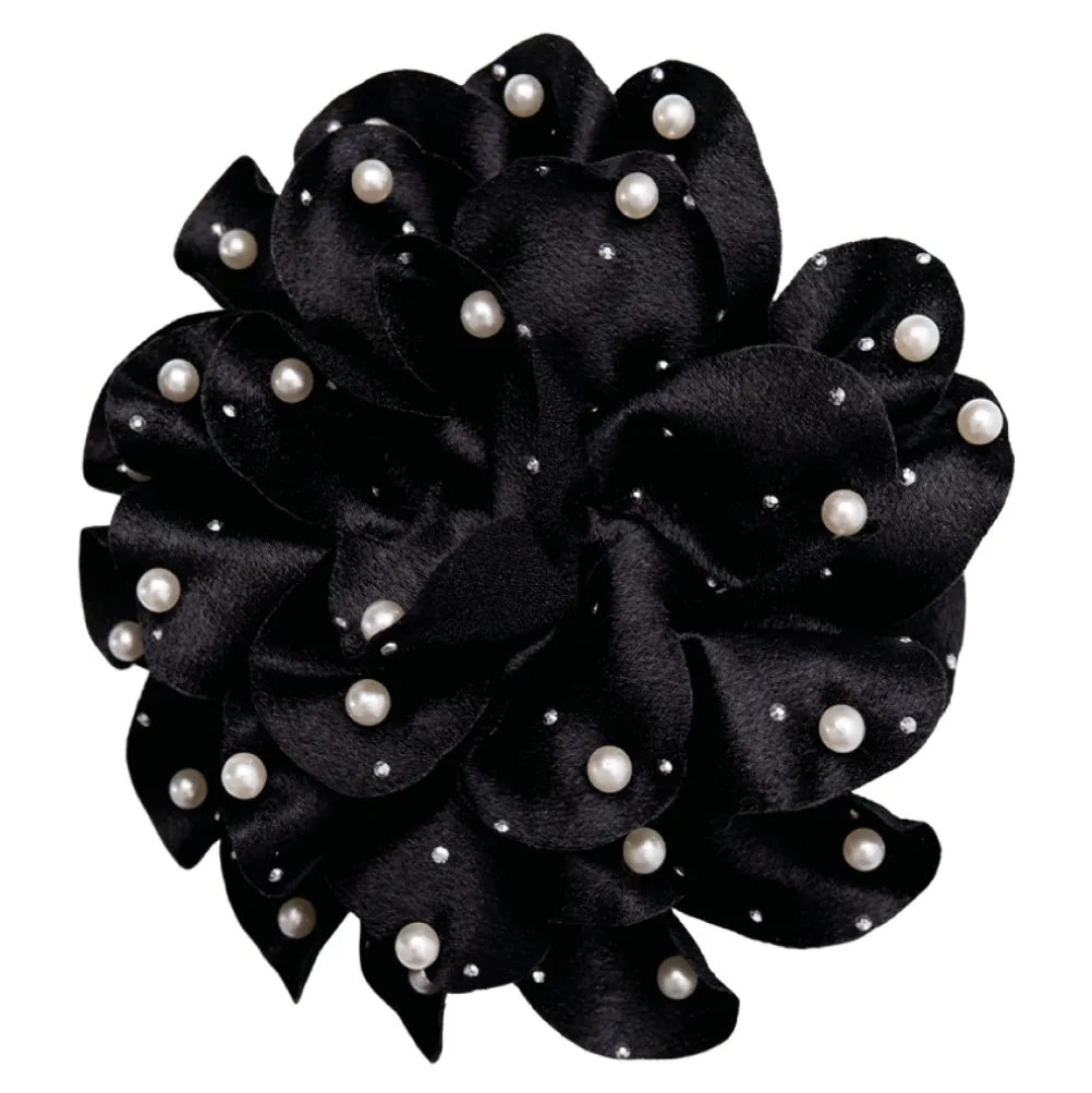 BLACK COLOUR Bckimmi Mega Flower Broche Sort
