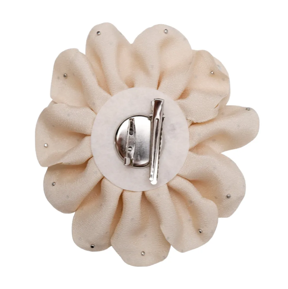 BLACK COLOUR Bckimmi Mega Flower Broche Champagne