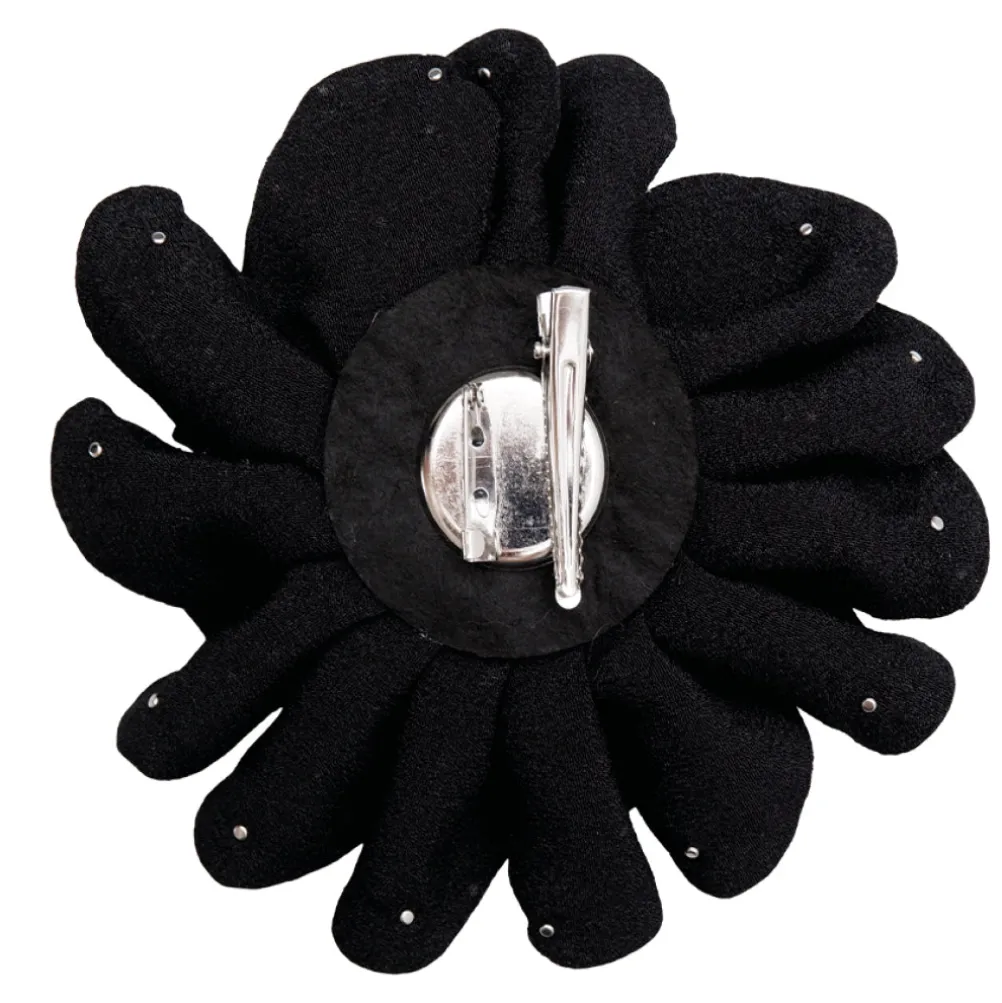 BLACK COLOUR Bckimmi Mega Flower Broche Sort