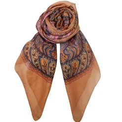 BLACK COLOUR Bckirstine Silk Scarf Camel