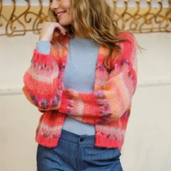 BLACK COLOUR Bclagoon Multi Cardigan Peach Multi