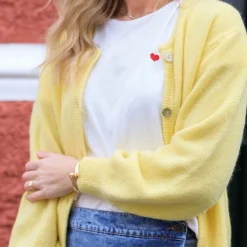 BLACK COLOUR Bcmay Heart Tee Off White