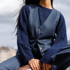 BLACK COLOUR Bcpark Tailored Vest Indigo Blue