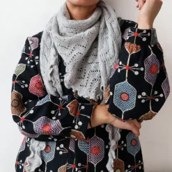 BLACK COLOUR Bcsiri Triangle Knitted Scarf Grey