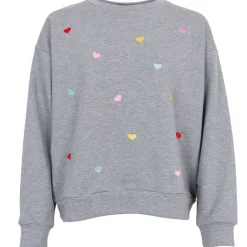 BLACK COLOUR Bcsita Heart Sweatshirt Grey