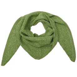 BLACK COLOUR Kitty Triangle Scarf Green