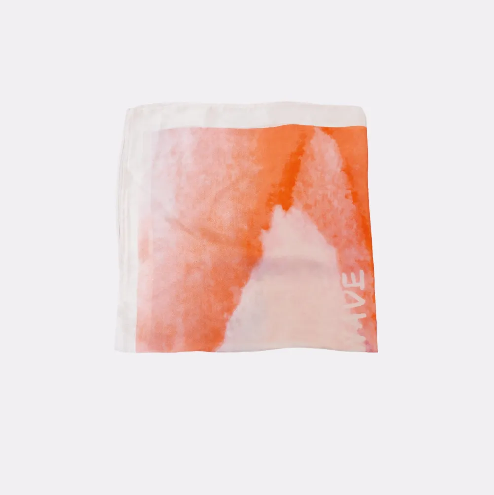 BLACK COLOUR Seawave Mini Scarf Orange/Rose