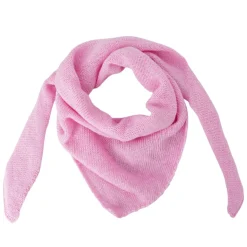 BLACK COLOUR Triangle Knitted Scarf Pink