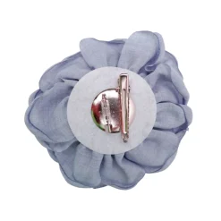 BLACK COLOUR Villa Mega Flower Brooch Blue