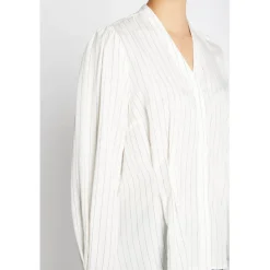 BRUUNS BAZAAR Amaranth Zea Shirt White Stripe