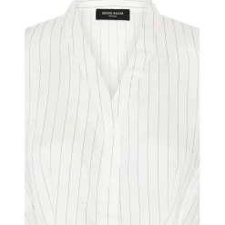 BRUUNS BAZAAR Amaranth Zea Shirt White Stripe