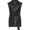 BRUUNS BAZAAR Clove Zhoa Leather Waistcoat Sort