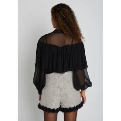 BRUUNS BAZAAR Fumewort Nadinus Shorts Grey Check