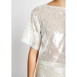 BRUUNS BAZAAR Mossrose Ginia Blouse Hvid Sølv