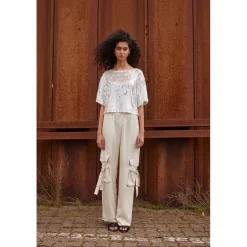 BRUUNS BAZAAR Mossrose Ginia Blouse Hvid Sølv