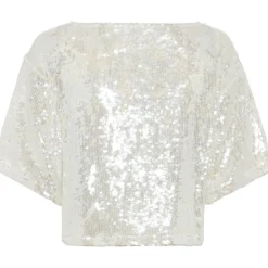 BRUUNS BAZAAR Mossrose Ginia Blouse Hvid Sølv