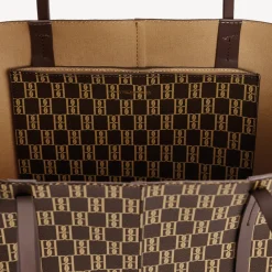 BY MALENE BIRGER Abigail Monogram Tote Bag Shale