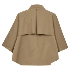 CO' COUTURE Francis Crop Cape Jacket Khaki