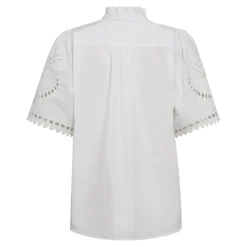 CO' COUTURE Kellise Embroidery SS Shirt Hvid