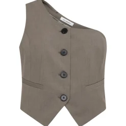 CO' COUTURE Vida Asym Tailor Vest Walnut