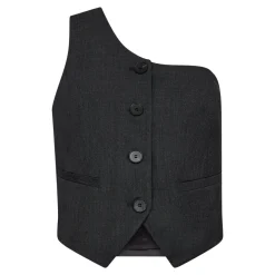 CO' COUTURE Vida Asym Tailor Vest Grå