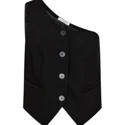 CO' COUTURE Vola Asym Tailor Vest Black