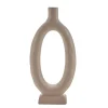 COZY LIVING Candle Holder Oval Shape Beige