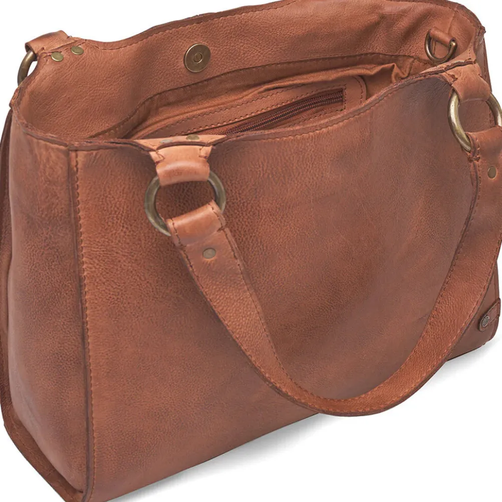 DEPECHE 16218 Skuldertaske Vintage Cognac