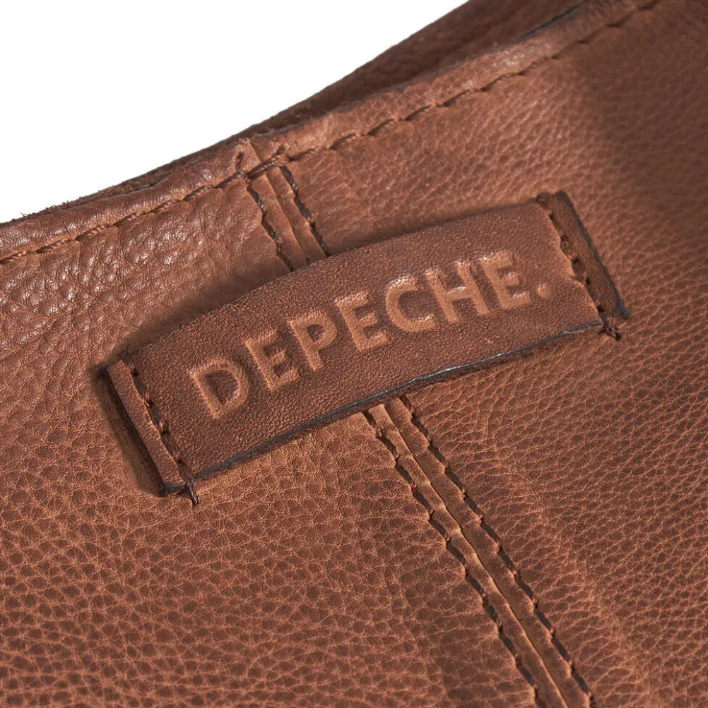 DEPECHE 16218 Skuldertaske Vintage Cognac