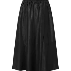 DEPECHE Elionor Leather Skirt Sort