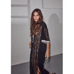 HAUTE L'AMITIE Lace Football Dress Black