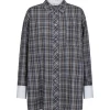 HAUTE L'AMITIE Loose Check Shirt Blue