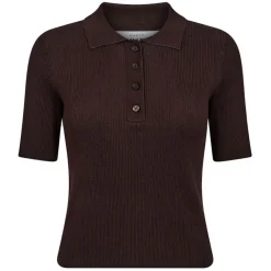 HAUTE L'AMITIE Piccolo Polo Rib Knit Mocca